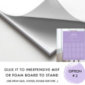 Elegant Monogram Bruiloft Paarse Zitkaart Teken Poster