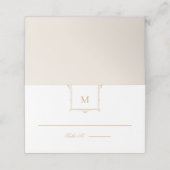 Elegant Monogram Bruiloft Plaatskaartje (Buitenkant ongevouwen)