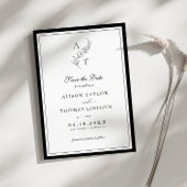 Elegant Monogram Bruiloft Save The Date Kaart