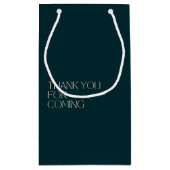 Elegant Monogram Bruiloft Welkom & Dank u Klein Cadeauzakje (Achterkant)