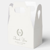 Elegant Monogram Bruiloft Wijze Groen Dank u Bedankdoosjes (Geopend)