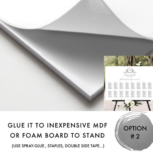 Elegant Monogram Bruiloft Zitplaatjes Teken Poster