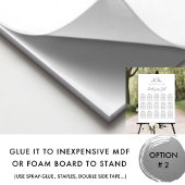 Elegant Monogram Bruiloft Zitplaatjes Teken Poster