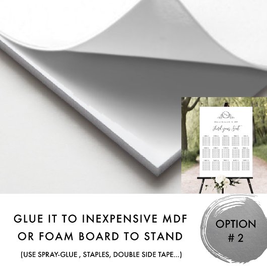 Elegant Monogram Bruiloft Zitplaatjes Teken Poster