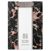 Elegant Monogram Business Klembord (Voorkant)