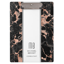 Elegant Monogram Business Klembord