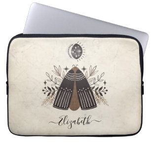 Elegant Monogram  Butterfly Laptop Sleeve