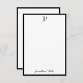 Elegant Monogram Calligrafie Script Sjabloon (Voorkant / Achterkant)