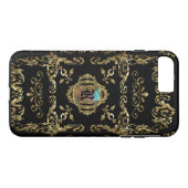 Elegant monogram Case-Mate iPhone case (Achterkant (Horizontaal))