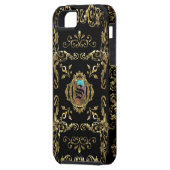 Elegant monogram Case-Mate iPhone case (Achterkant Links)