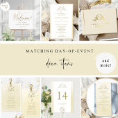 Elegant Monogram Champagne bruiloft programma