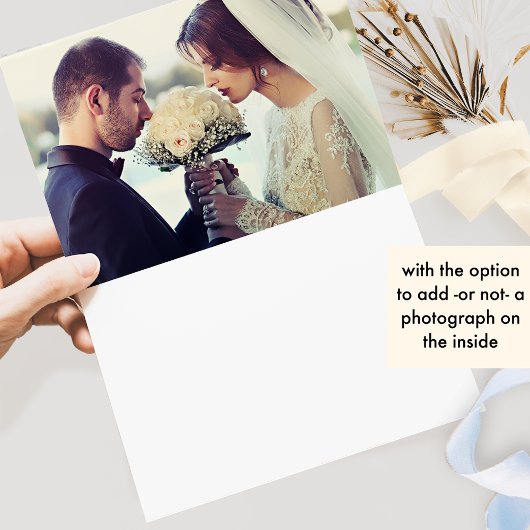 Elegant monogram, Champagne Waterverf bruiloft Bedankkaart