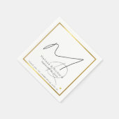 Elegant monogram chique bruiloft servet (Hoek)