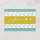 Elegant Monogram Chubby Calling Card Contactkaartje (Achterkant)