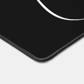 Elegant Monogram Classic Minimaal Zwart-Wit Bureaumat (Hoek)