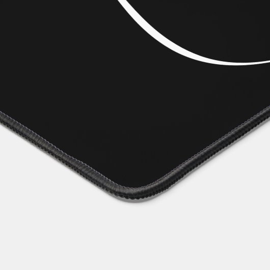 Elegant Monogram Classic Minimaal Zwart-Wit Bureaumat (Hoek)