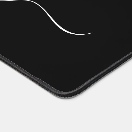 Elegant Monogram Classic Minimaal Zwart-Wit Bureaumat (Hoek)