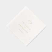 Elegant Monogram Classic Wedding Folie Servetten (Rechts)