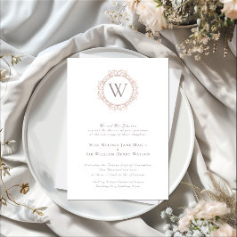 Elegant Monogram Classic Wedding Kaart