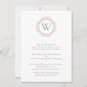 Elegant Monogram Classic Wedding Kaart (Voorkant)