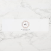 Elegant Monogram Classic Wedding Waterfles Etiket (Enkel label)