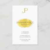 Elegant Monogram Clean Design Trendy Modern Plain Visitekaartje (Voorkant)