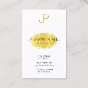 Elegant Monogram Clean Design Trendy Modern Plain Visitekaartje