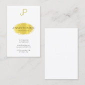 Elegant Monogram Clean Design Trendy Modern Plain Visitekaartje (Voorkant / Achterkant)