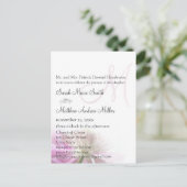 Elegant Monogram Clematis bruiloft uitnodiging Briefkaart (Staand voorkant)