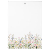 Elegant Monogram Colorful Flower Garden Floral Klembord (Achterkant)