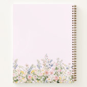 Elegant Monogram Colorful Flower Garden Floral Notitieboek (Achterkant)