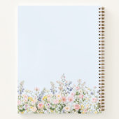Elegant Monogram Colorful Flower Garden Floral  Notitieboek (Achterkant)