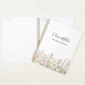 Elegant Monogram Colorful Flower Garden Floral Planner (Display)