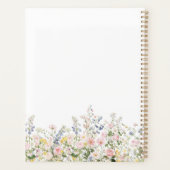 Elegant Monogram Colorful Flower Garden Floral Planner (Achterkant)