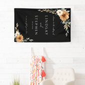 Elegant Monogram Copper Earthy Black Wedding Spandoek (Insitu)