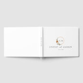Elegant Monogram Copper Earthy Botanical  Gastenboek (Volledig)