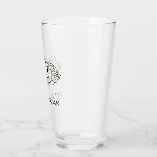 Elegant Monogram couple initials luxurious style Glas (Links)
