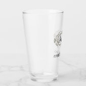 Elegant Monogram couple initials luxurious style Glas (Rechts)