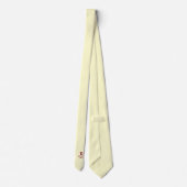 Elegant Monogram Cream | Burgundy Stropdas (Achterkant)