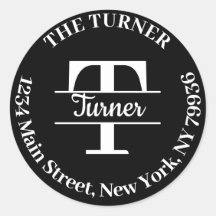 Elegant Monogram Creëer Uw Eigen Adres van de Teru