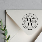 Elegant Monogram | Creëer Uw eigen retouradres Rubberstempel