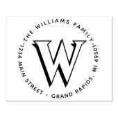 Elegant Monogram│Creëer Uw eigen retouradres Rubberstempel (Afrduk)