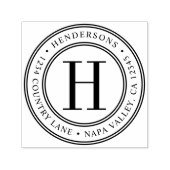 Elegant Monogram | Creëer Uw eigen retouradres Zelfinktende Stempel (Design)