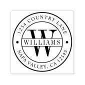 Elegant Monogram | Creëer Uw eigen retouradres Zelfinktende Stempel (Design)