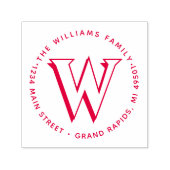 Elegant monogram † Creëer Uw eigen retouradres Zelfinktende Stempel (Design)