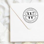 Elegant Monogram | Creëer Uw eigen retouradres Zelfinktende Stempel