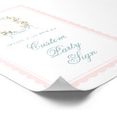 Elegant Monogram Crest Baby Shower Custom 4x6 Poster (Hoek)