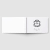 Elegant  Monogram Crest Bruiloft Gastenboek (Volledig)