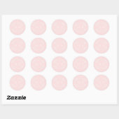 Elegant Monogram Crest Bruiloft roze blush Ronde Sticker (Vel)
