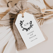 Elegant Monogram Crest Foto Botanische Bruiloft